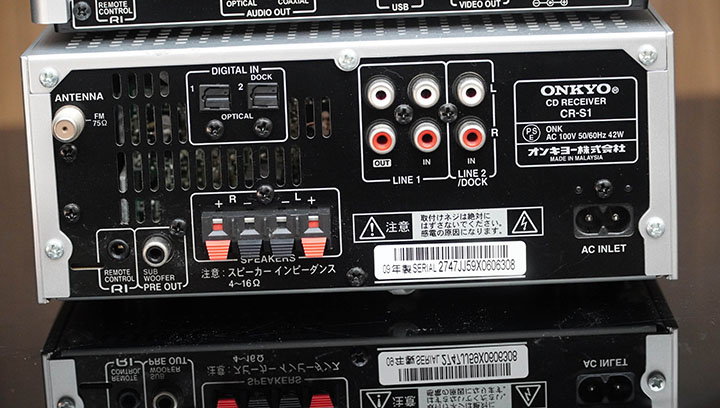 kết nối mặt sau onkyo cr-s1